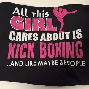 Ladies 4XL black T-shirt kickboxing